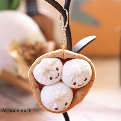 Soup Dumplings Xiaolongbao Plushie Keychain