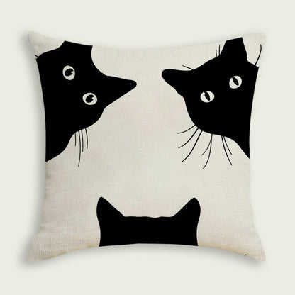 Spooked Cats Plush Pillow Case