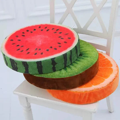 Round Slice of Dragon Fruit Printed Fruit Cushion