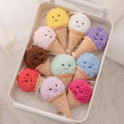 Cookie Monster Ice Cream Cone Keychain