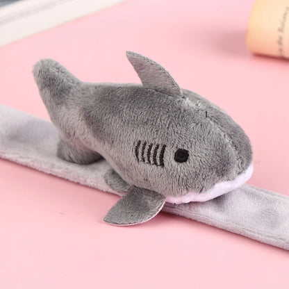 Shark Plushie Snap Bracelet 9" Wristband Stuffed Animal