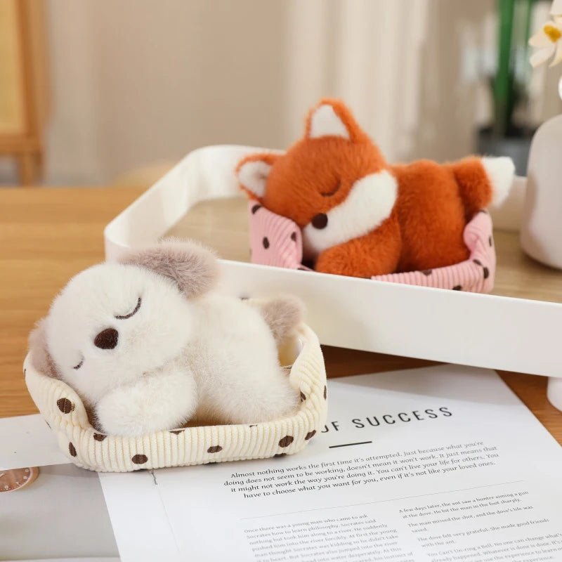 Baby Fox Sleeping in Bed