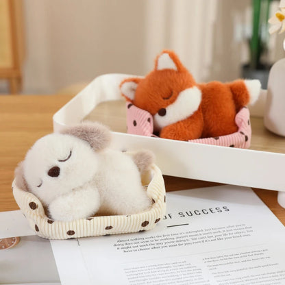 Baby Fox Sleeping in Bed