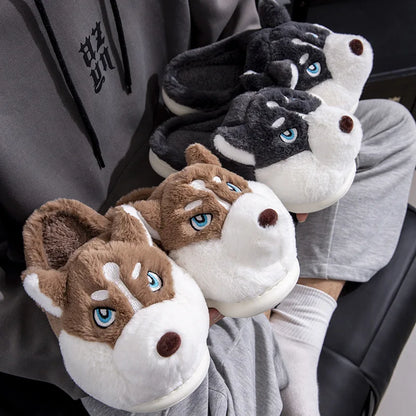 Husky Plush Slippers