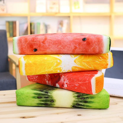 Half Kiwi Slice Printed Fruit Pillow