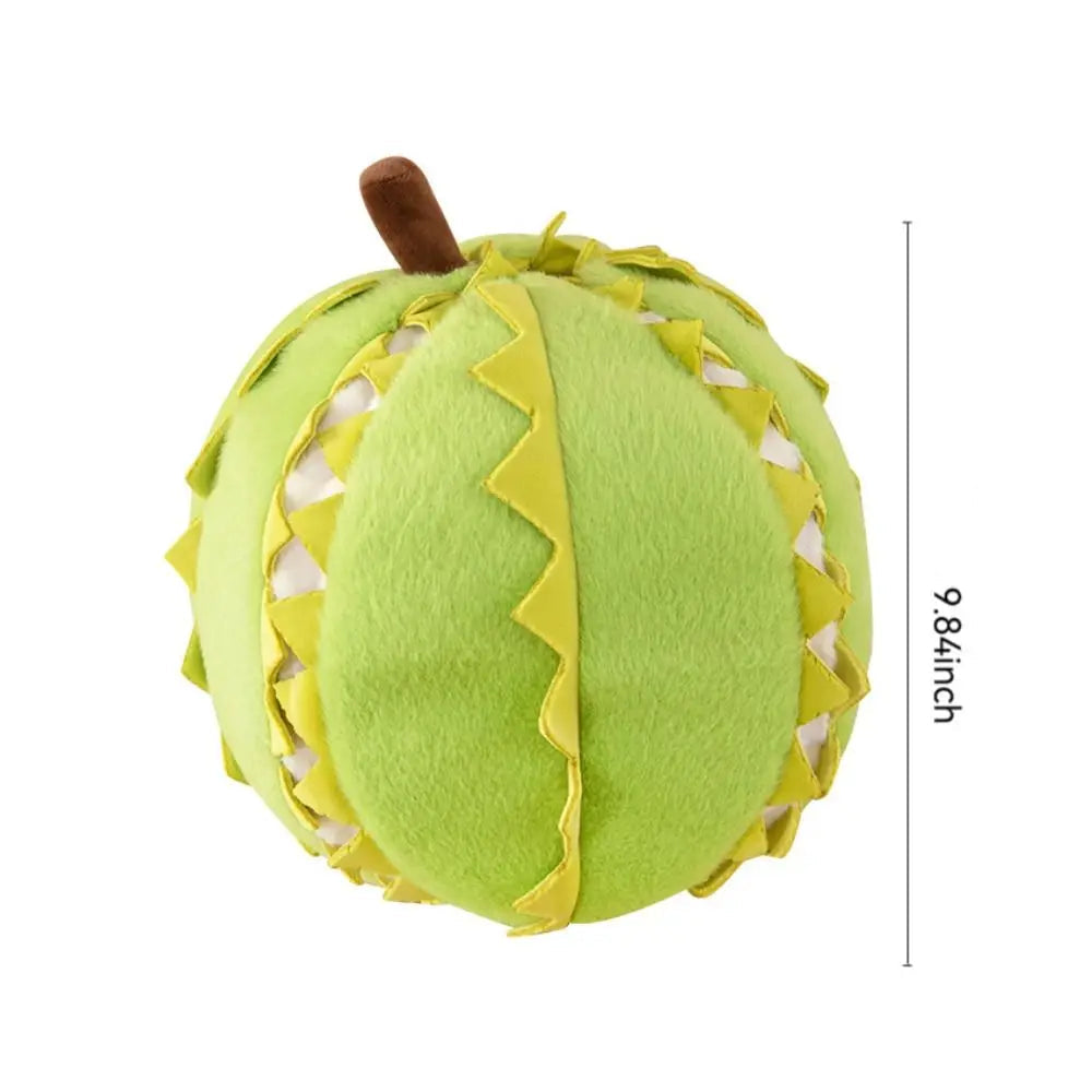 Splittable Durian Plushie with Detachable Durian Meat Sections