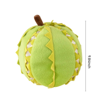 Splittable Durian Plushie with Detachable Durian Meat Sections