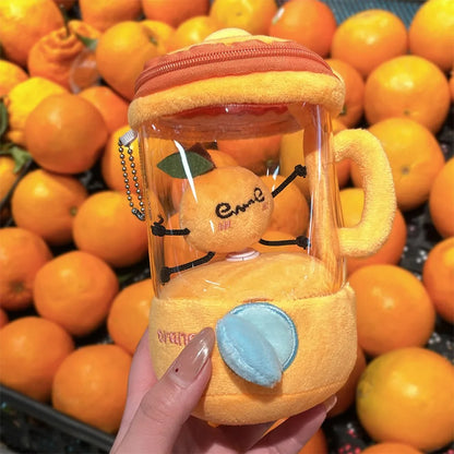 Orange Plush Smoothie Blender with Drawstring Cord