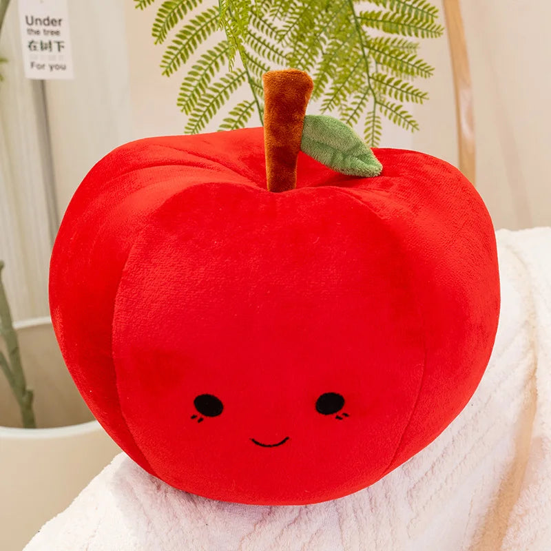 Red Apple Smiling Cartoon Plushie