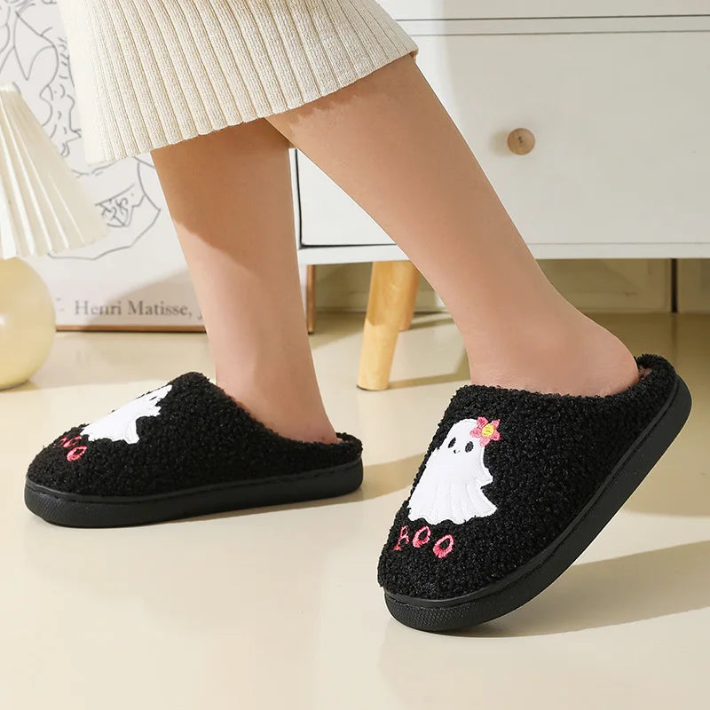 Ghost Boo Plush Slippers