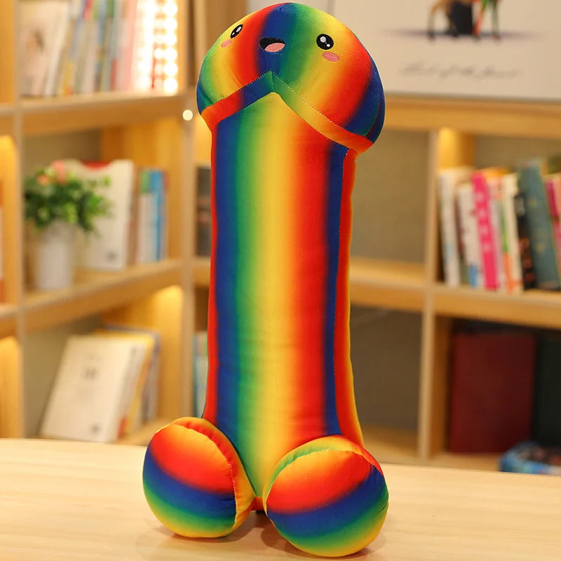 Rainbow Penis Plush Pillow Dick Plushie