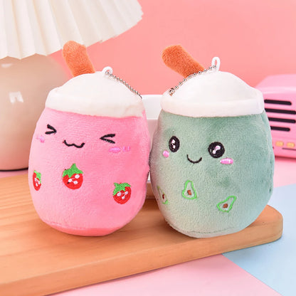 Bubble Tea 4.3" Boba Pearl Milk Plushie Keychain