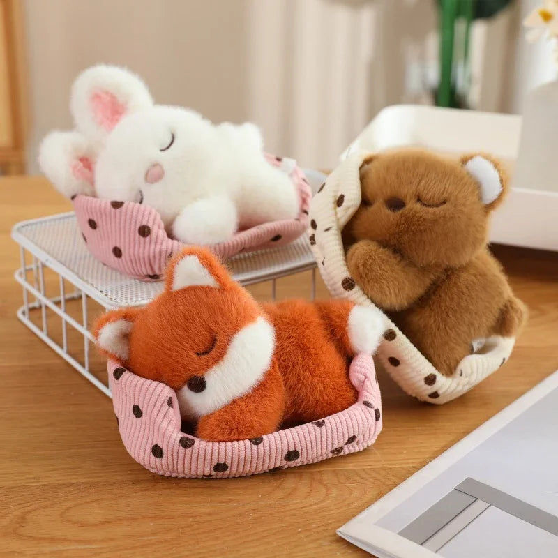 Baby Bear Sleeping in Bed