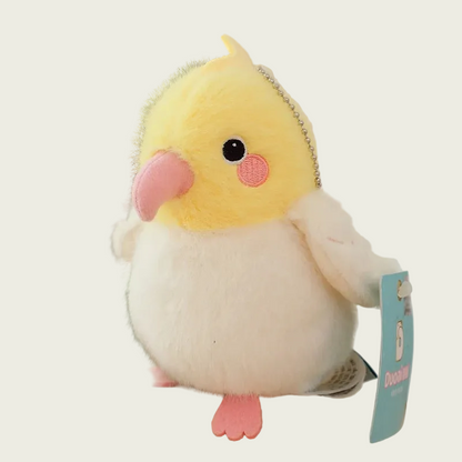 Yellow Parrot Pocket Bird Keychain Pendant