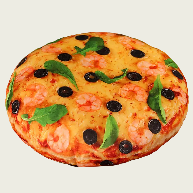 Shrimp Pesto Pizza Plush Cushion