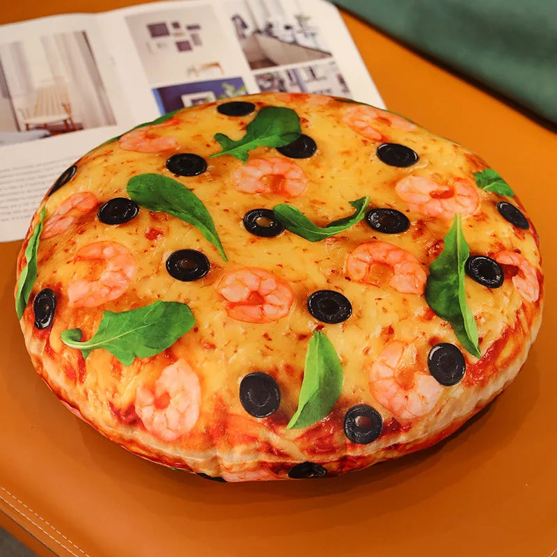 Shrimp Pesto Pizza Plush Cushion