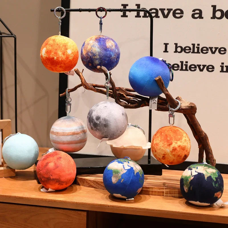 Micro Jupiter Planet Plush Keychain