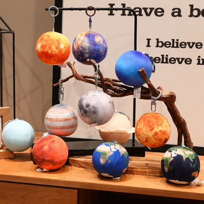 Micro Jupiter Planet Plush Keychain