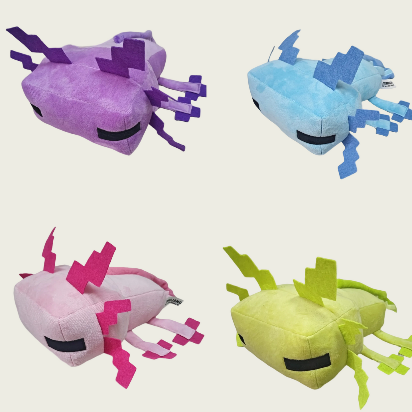 Digital Axolotl Plushie Pixel Stuffed Animal