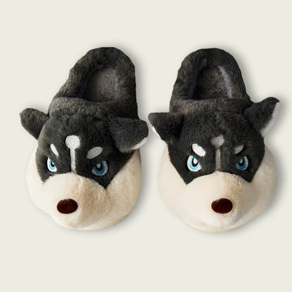 Husky Plush Slippers