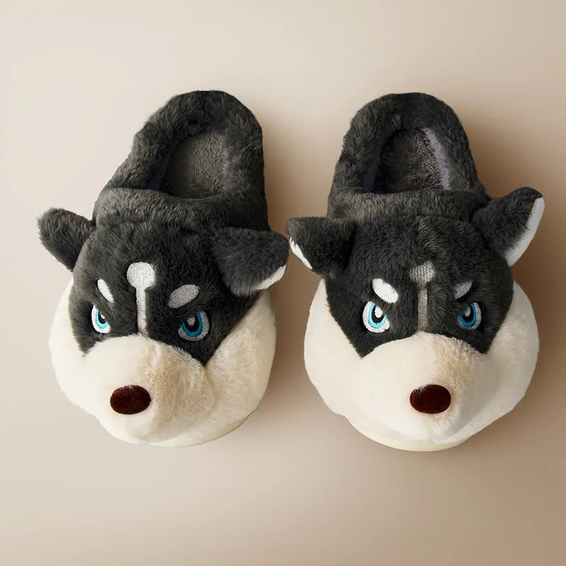 Husky Plush Slippers