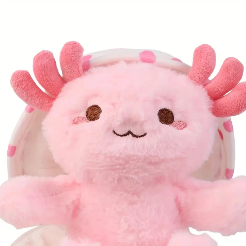 Axolotl Hatchling in Egg Plushie