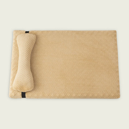 Plush Dog Mattress Pad with Bone Pillow