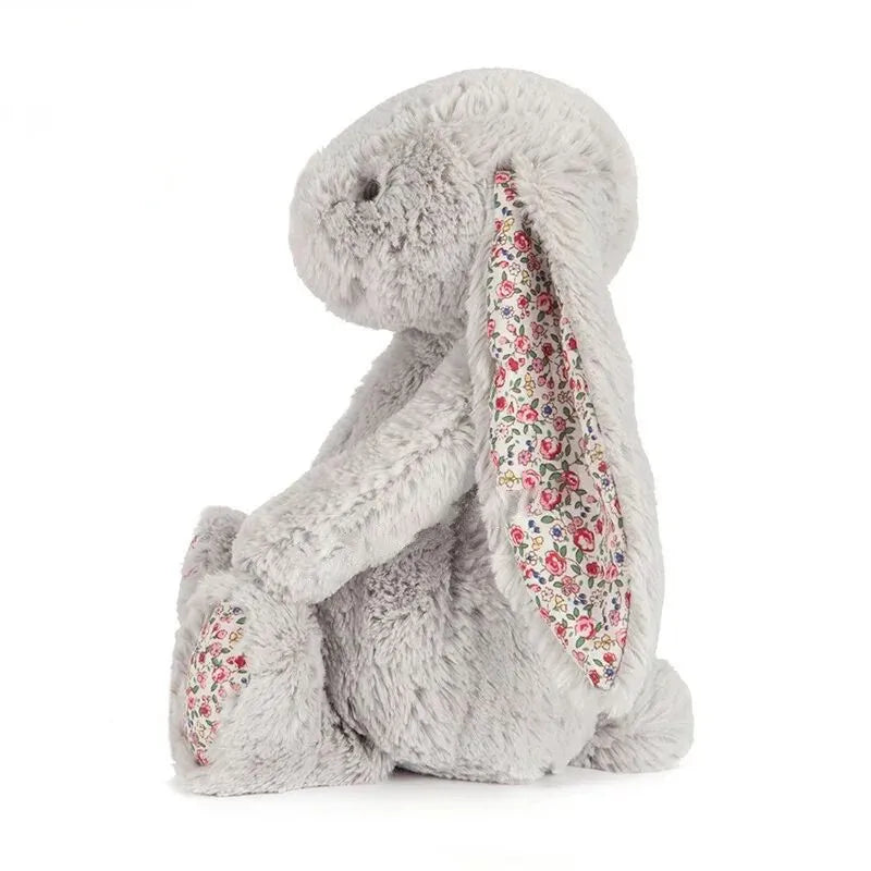 Bunny Rabbit with Colorful Floral Ears & Paws 9.8" Plushie