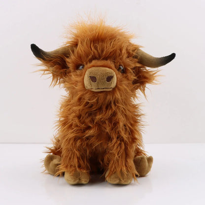 Highland Cattle Cow Plushie Baby Calf 11.4" Stuffed Animal