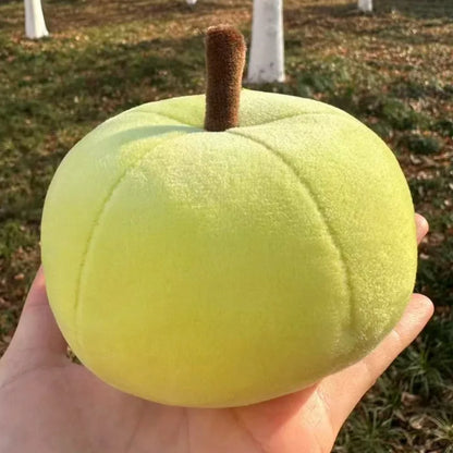 Green Apple Plush Keychain with Carabiner & Wristlet