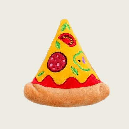 Pizza Fast Food Dog Squeaker Plush Toy