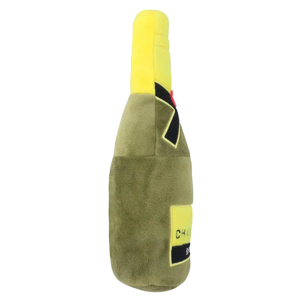 Brut Champagne Dog Plushie Squeaker Toy