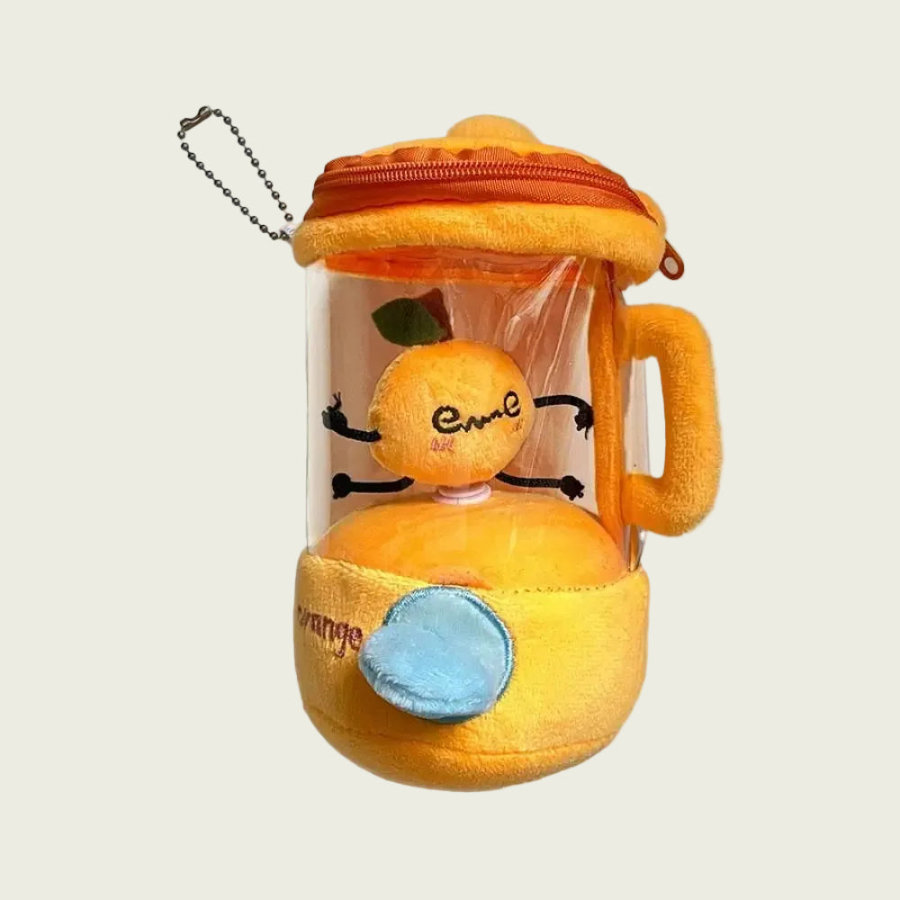 Orange Plush Smoothie Blender with Drawstring Cord