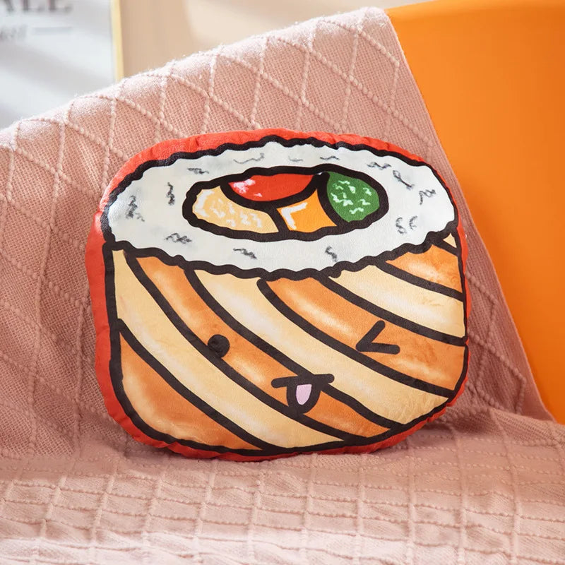 Rainbow Roll Printed Sushi Plushie Pillow