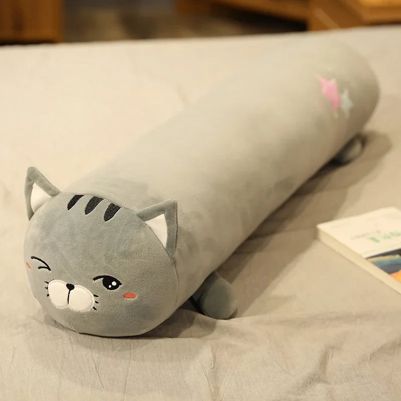 Gizmo the Grey Cat Animal Rollie Body Pillow Case