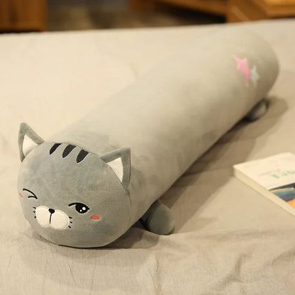 Gizmo the Grey Cat Animal Rollie Body Pillow Case