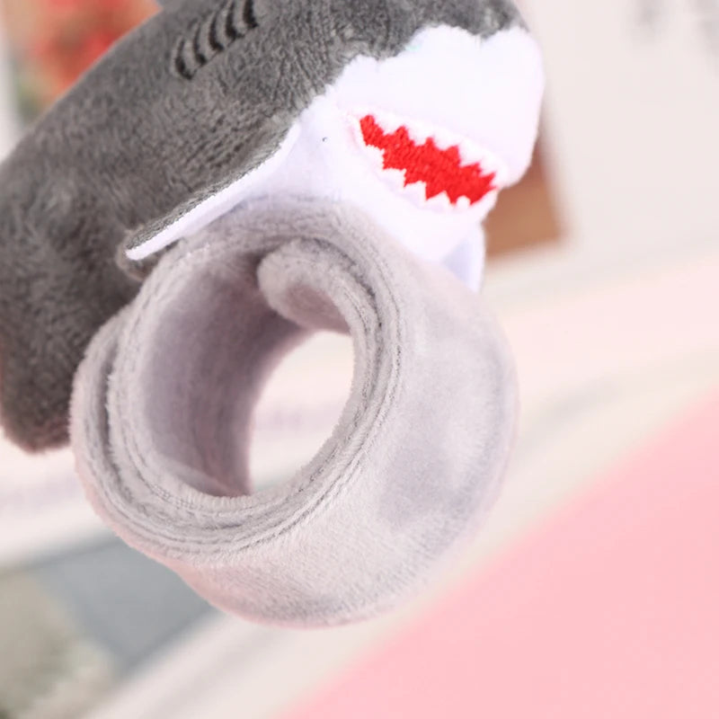 Shark Plushie Snap Bracelet 9" Wristband Stuffed Animal