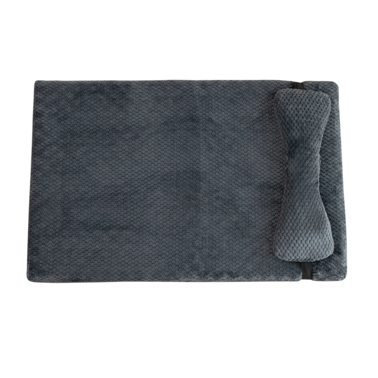 Plush Dog Mattress Pad with Bone Pillow