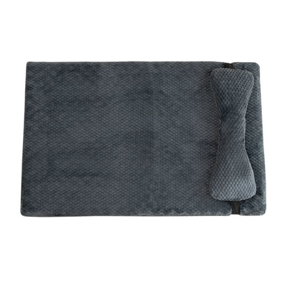 Plush Dog Mattress Pad with Bone Pillow