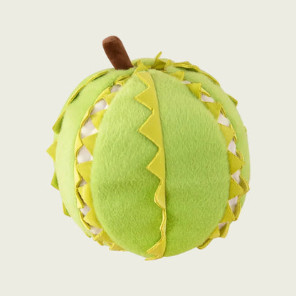 Splittable Durian Plushie with Detachable Durian Meat Sections