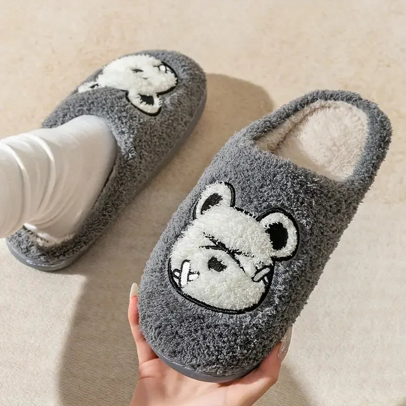 Rough Bear Plush Slippers