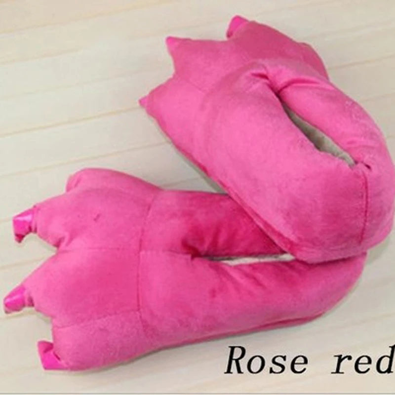 Monster Animal Claw Plush Slippers