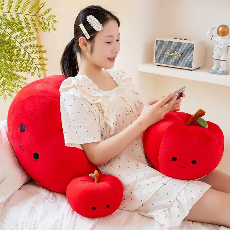Red Apple Smiling Cartoon Plushie