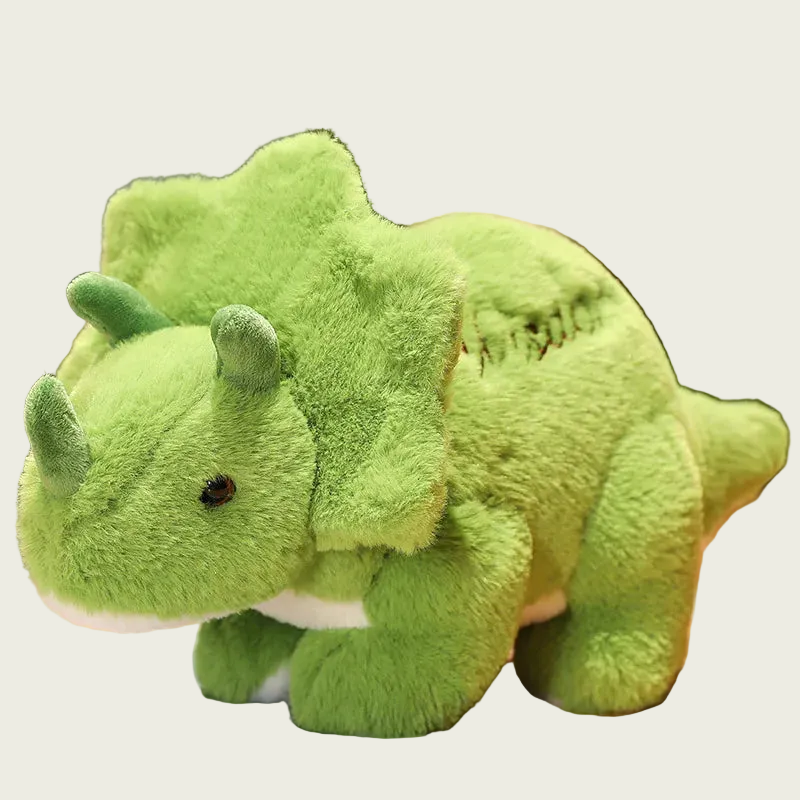 Pickle Green Baby Triceratops Stuffed Animal