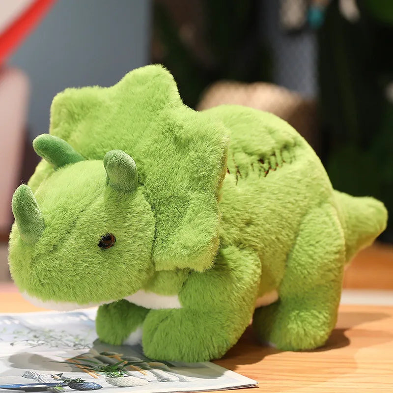 Pickle Green Baby Triceratops Stuffed Animal