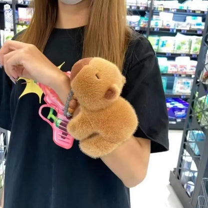 Baby Capybara 9" Snap-Bracelet Plushie Stuffed Animal