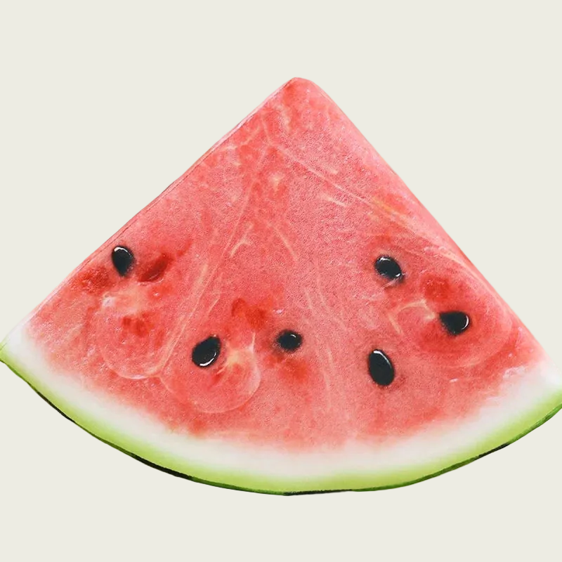 Quarter Watermelon Slice Printed Fruit Pillow