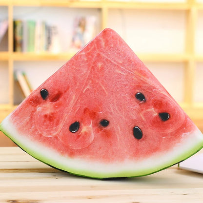 Quarter Watermelon Slice Printed Fruit Pillow