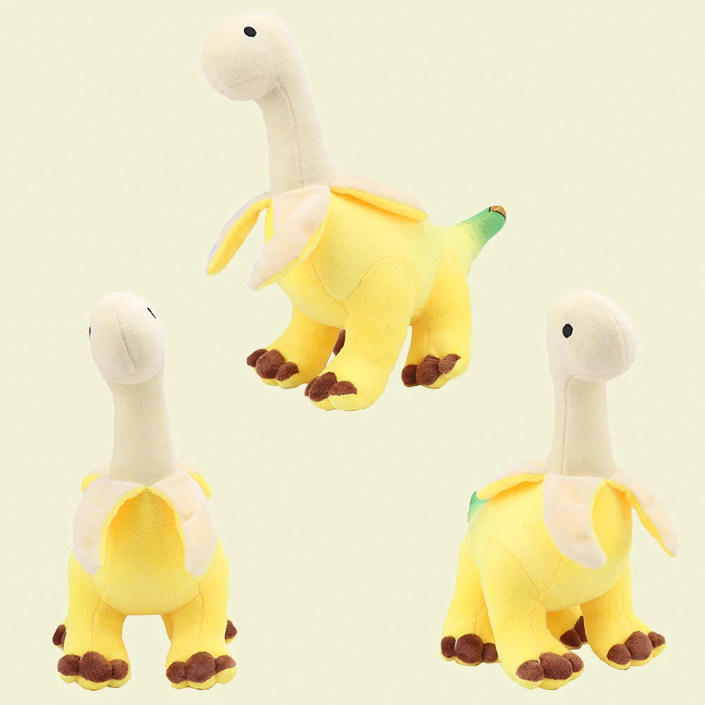Brontosaurus in a Peeled Banana Costume Plushie