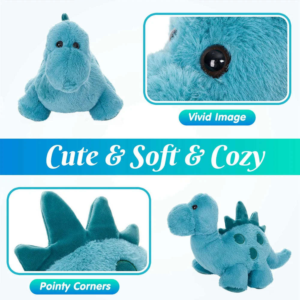 Baby Blue Spotted Stegosaurus Plushie Stuffed Animal